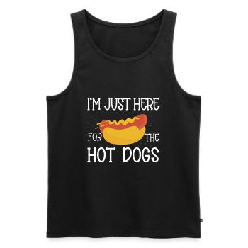 Hotdog Food Lover Hot Dogs Food Hotdog Vendeur de hot-dogs - Débardeur bio Premium Homme - noir - Devant - Michal (187cm)