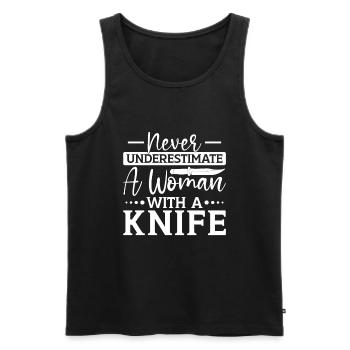 Knife Throwing Disc Gift Knife Thrower - Men's Premium Organic Tank Top - black - Front - Michal (187cm)