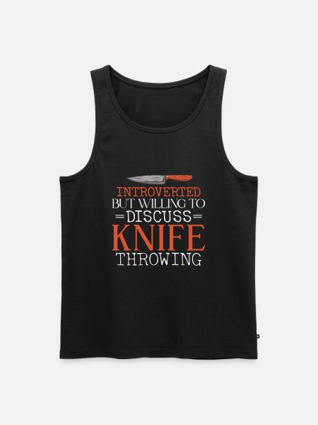 Messerwurfscheibe Geschenk Messerwerfer - Männer Premium Bio Tank Top - Schwarz
