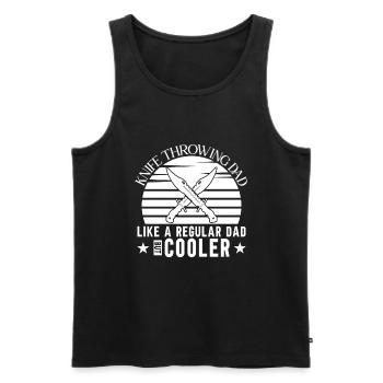 Knife Throwing Disc Gift Knife Thrower - Men's Premium Organic Tank Top - black - Front - Michal (187cm)