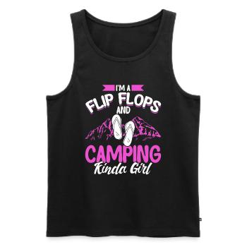 Camping Gift Funny saying for campers - Men's Premium Organic Tank Top - black - Front - Michal (187cm)