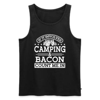 Camping Gift Funny saying for campers - Men's Premium Organic Tank Top - black - Front - Michal (187cm)