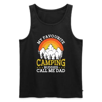 Camping Gift Funny saying for campers - Men's Premium Organic Tank Top - black - Front - Michal (187cm)