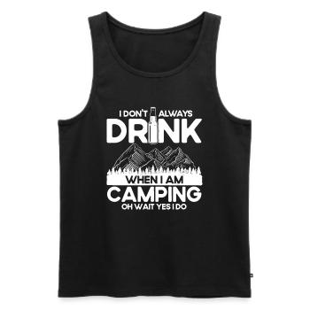 Camping Gift Drôle de dicton pour les campeurs - Débardeur bio Premium Homme - noir - Devant - Michal (187cm)