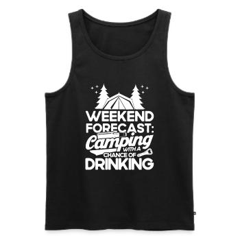 Camping Gift Drôle de dicton pour les campeurs - Débardeur bio Premium Homme - noir - Devant - Michal (187cm)