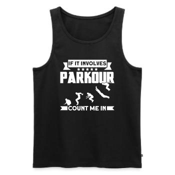 Parkour Cadeau Freerunning Parkour Runner - Débardeur bio Premium Homme - noir - Devant - AI Model Male 178 light (178cm)