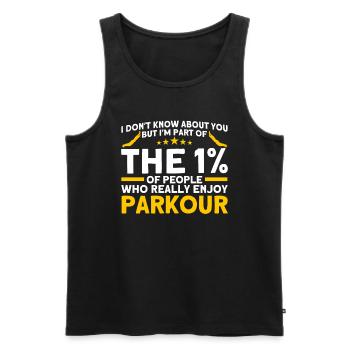 Parkour Cadeau Freerunning Parkour Runner - Débardeur bio Premium Homme - noir - Devant - AI Model Male 178 light (178cm)