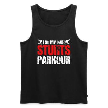Parkour Cadeau Freerunning Parkour Runner - Débardeur bio Premium Homme - noir - Devant - AI Model Male 178 light (178cm)