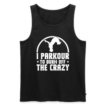 Parkour Cadeau Freerunning Parkour Runner - Débardeur bio Premium Homme - noir - Devant - AI Model Male 178 light (178cm)