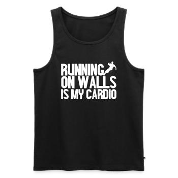 Parkour Cadeau Freerunning Parkour Runner - Débardeur bio Premium Homme - noir - Devant - AI Model Male 178 light (178cm)