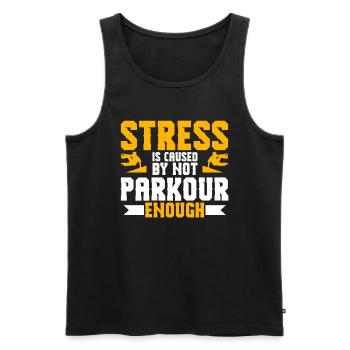 Parkour Cadeau Freerunning Parkour Runner - Débardeur bio Premium Homme - noir - Devant - AI Model Male 178 light (178cm)