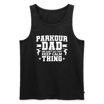 Parkour Cadeau Freerunning Parkour Runner - Débardeur bio Premium Homme - noir - Devant - AI Model Male 178 light (178cm)
