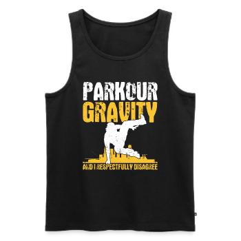 Parkour Cadeau Freerunning Parkour Runner - Débardeur bio Premium Homme - noir - Devant - AI Model Male 178 light (178cm)