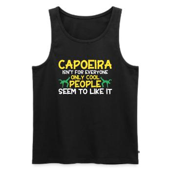 Capoeira Cadeau Brésil Arts Martiaux Capoeira - Débardeur bio Premium Homme - noir - Devant - AI Model Male 178 light (178cm)