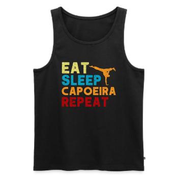 Capoeira Cadeau Brésil Arts Martiaux Capoeira - Débardeur bio Premium Homme - noir - Devant - AI Model Male 178 light (178cm)