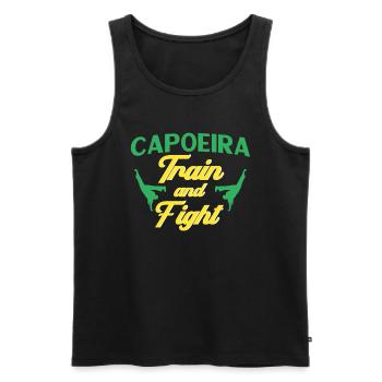 Capoeira Cadeau Brésil Arts Martiaux Capoeira - Débardeur bio Premium Homme - noir - Devant - Michal (187cm)