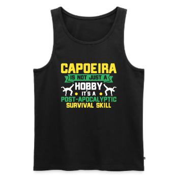 Capoeira Cadeau Brésil Arts Martiaux Capoeira - Débardeur bio Premium Homme - noir - Devant - AI Model Male 178 light (178cm)