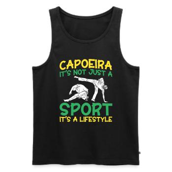 Capoeira Cadeau Brésil Arts Martiaux Capoeira - Débardeur bio Premium Homme - noir - Devant - Michal (187cm)
