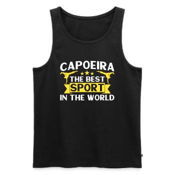 Capoeira Cadeau Brésil Arts Martiaux Capoeira - Débardeur bio Premium Homme - noir - Devant - AI Model Male 178 light (178cm)