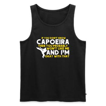 Capoeira Cadeau Brésil Arts Martiaux Capoeira - Débardeur bio Premium Homme - noir - Devant - Michal (187cm)