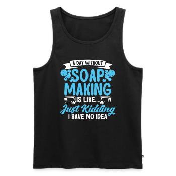 Soap Making Gift Homemade Soap Maker - Männer Premium Bio Tank Top - Schwarz - Vorne - Michal (187cm)