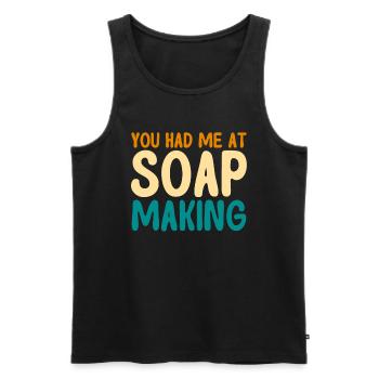 Soap Making Gift Homemade Soap Maker - Männer Premium Bio Tank Top - Schwarz - Vorne - Michal (187cm)