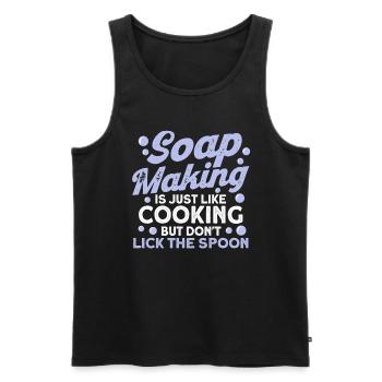 Soap Making Gift Homemade Soap Maker - Männer Premium Bio Tank Top - Schwarz - Vorne - Michal (187cm)