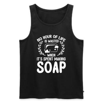 Soap Making Gift Homemade Soap Maker - Männer Premium Bio Tank Top - Schwarz - Vorne - Michal (187cm)