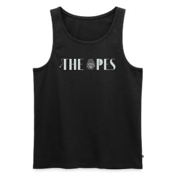 The Apes - Musikalische Menschenaffen auf Stoff - Männer Premium Bio Tank Top - Schwarz - Vorne - AI Model Male 178 light (178cm)