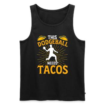 Dodgeball Player Gift Ball Games Dodgeball - Men's Premium Organic Tank Top - black - Front - Michal (187cm)