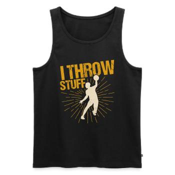 Dodgeball Player Gift Ball Games Dodgeball - Men's Premium Organic Tank Top - black - Front - Michal (187cm)