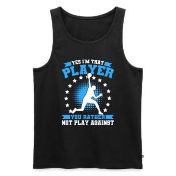 Dodgeball Player Gift Ball Games Dodgeball - Men's Premium Organic Tank Top - black - Front - Michal (187cm)