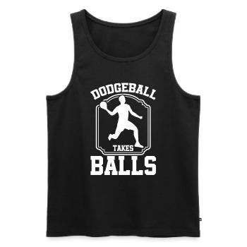 Dodgeball Player Gift Ball Games Dodgeball - Men's Premium Organic Tank Top - black - Front - Michal (187cm)