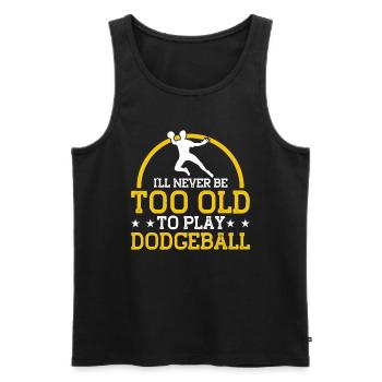 Dodgeball Player Gift Ball Games Dodgeball - Men's Premium Organic Tank Top - black - Front - Michal (187cm)