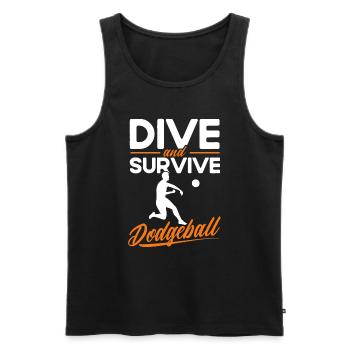 Dodgeball Player Gift Ball Games Dodgeball - Men's Premium Organic Tank Top - black - Front - Michal (187cm)