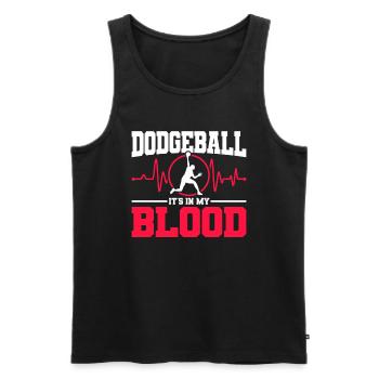 Dodgeball Player Gift Ball Games Dodgeball - Men's Premium Organic Tank Top - black - Front - Michal (187cm)