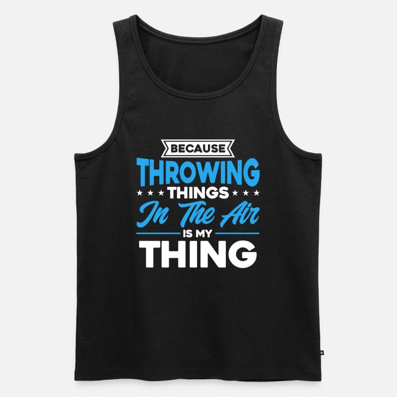 Diskuswerfen Diskuswerfer Geschenk - Männer Premium Bio Tank Top - Schwarz
