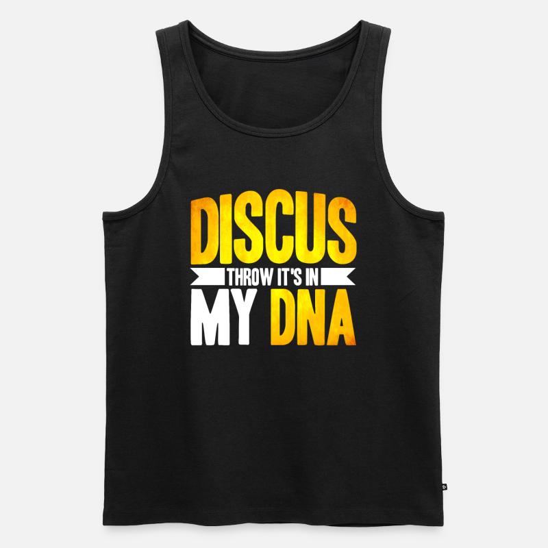 Diskuswerfen Diskuswerfer Geschenk - Männer Premium Bio Tank Top - Schwarz