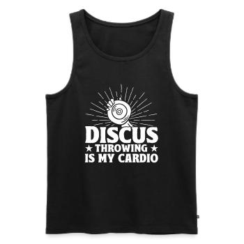 Discus Throw Discus Thrower Gift - Men's Premium Organic Tank Top - black - Front - AI Model Male 178 light (178cm)