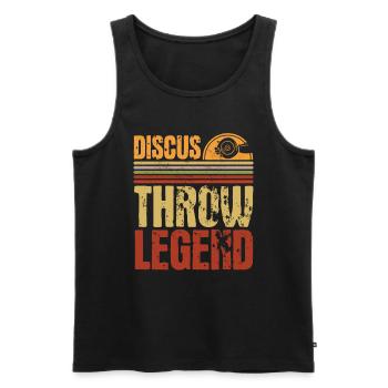 Discus Throw Discus Thrower Gift - Men's Premium Organic Tank Top - black - Front - AI Model Male 178 light (178cm)