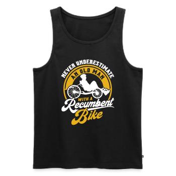 Liegerad Liegeradfahrer Radfahrer - Männer Premium Bio Tank Top - Schwarz - Vorne - AI Model Male 178 light (178cm)