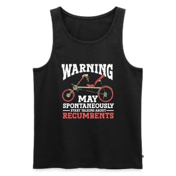 Liegerad Liegeradfahrer Radfahrer - Männer Premium Bio Tank Top - Schwarz - Vorne - AI Model Male 178 light (178cm)