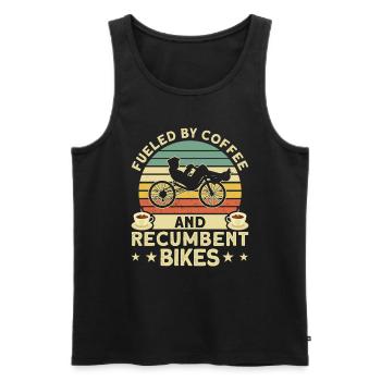 Liegerad Liegeradfahrer Radfahrer - Männer Premium Bio Tank Top - Schwarz - Vorne - AI Model Male 178 light (178cm)