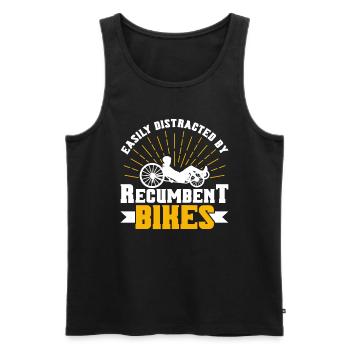 Liegerad Liegeradfahrer Radfahrer - Männer Premium Bio Tank Top - Schwarz - Vorne - AI Model Male 178 light (178cm)