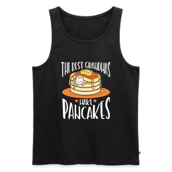Pancakes Food Lover Best Pancake Maker - Men's Premium Organic Tank Top - black - Front - AI Model Male 178 light (178cm)