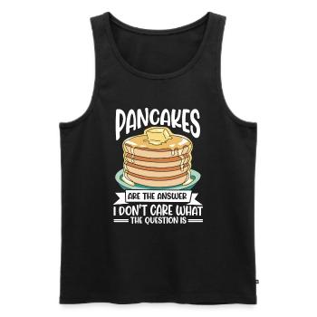 Pancakes Food Lover Best Pancake Maker - Men's Premium Organic Tank Top - black - Front - AI Model Male 178 light (178cm)