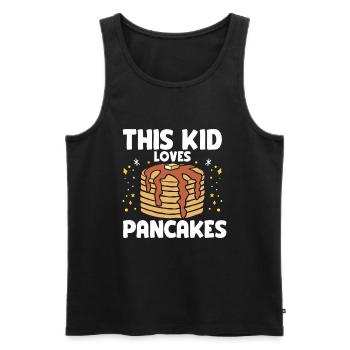 Pancakes Food Lover Best Pancake Maker - Men's Premium Organic Tank Top - black - Front - AI Model Male 178 light (178cm)
