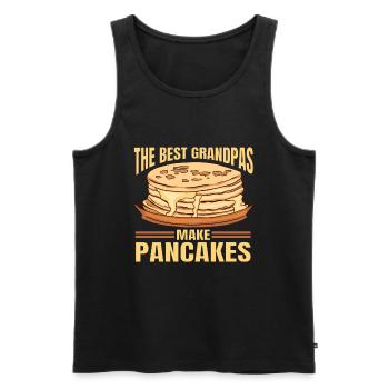 Pancakes Food Lover Best Pancake Maker - Men's Premium Organic Tank Top - black - Front - AI Model Male 178 light (178cm)