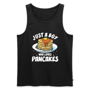 Pancakes Food Lover Best Pancake Maker - Men's Premium Organic Tank Top - black - Front - AI Model Male 178 light (178cm)