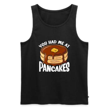 Pancakes Food Lover Best Pancake Maker - Men's Premium Organic Tank Top - black - Front - AI Model Male 178 light (178cm)